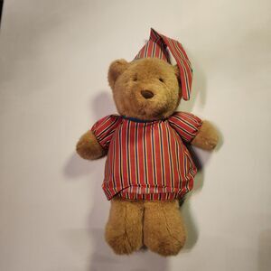 Vintage AVON Sleepy Sherman Bear In Pajamas 14" Plush Toy (AS-IS Not Working)